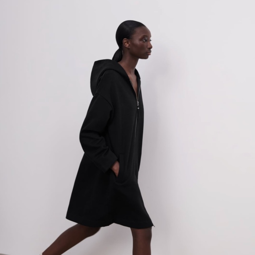 Zara HOODED PLUSH COAT - Picture 5 of 8